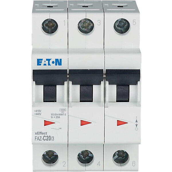 Eaton Leitungsschutzschalter C 20A, 3p FAZ-C20/3